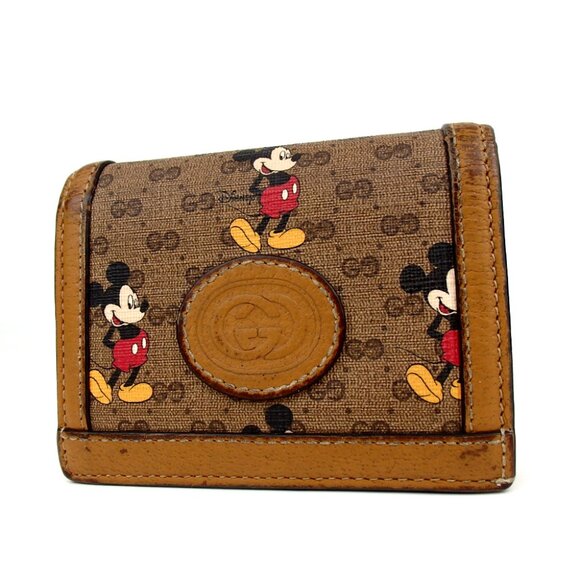 Authentic GUCCI 602534・493075 Disney collaboration compact wallet